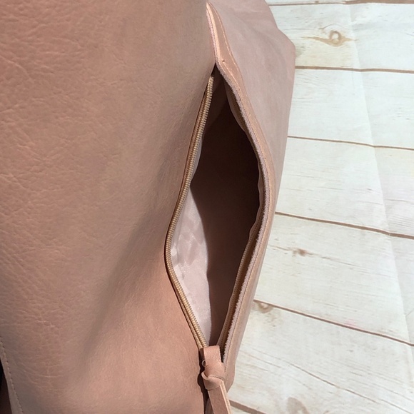 Ulta Beauty Pink Faux Leather Suede Tote Shoulder Weekend Bag Large No Flaws - Picture 5 of 6